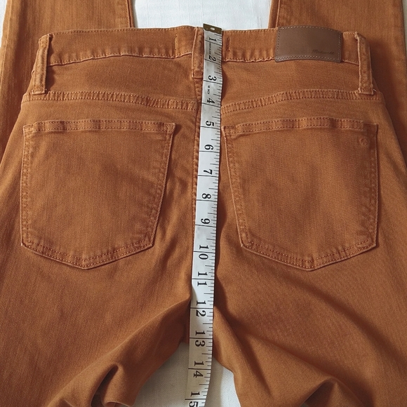 Madewell 9" Mid Rise Skinny Ankle Jeans Buttons Fly Copper Color Size 26 - Picture 13 of 16